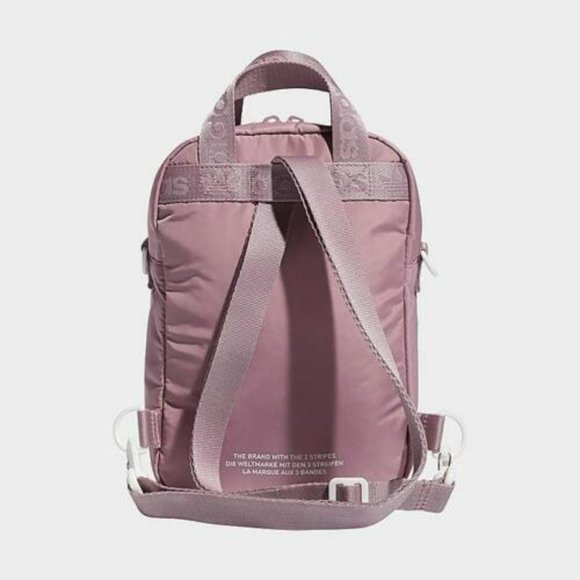 NWT ADIDAS Originals Micro 2.0 Mini Backpack Mauve Purple/White - Picture 3 of 7